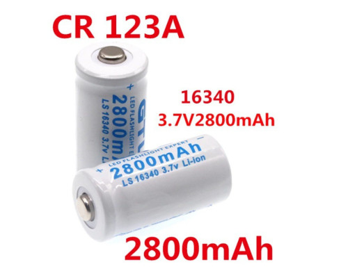 Аккумулятор CR123A, CR123, LR123A, 16340 GTL 2800 mAh (цена за 1 штуку)