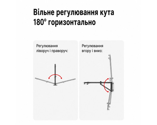 Настенный раздвижной кронштейн-крепление L1800 (90–180 см) студийного оборудования, осветительные приборы, отражатели и т.д.