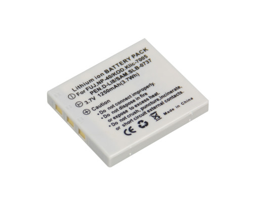 Аккумулятор для камер Konica - NP-1 (NP-40, D-LI8, KLIC-7005, SLB-0737, DS-5020, NP-1) - аналог на 1250 ма