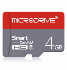 Картка пам'яті Microdrive Micro SD/TF 4 GB (10 class) з адаптером для SD