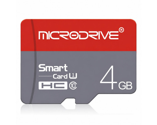 Карта памяти Microdrive Micro SD/TF 4 GB (10 class) с адаптером для SD