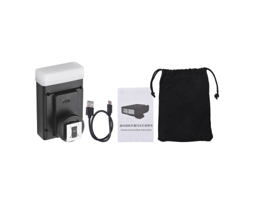 Компактная вспышка для фотоаппаратов Panasonic QU-13 Mini Camera Flash Speedlite с USB‑C и аккумулятором 1200 мА