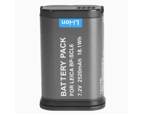 Аккумулятор BP-SCL6 (Leica 19531) для камер Leica Q2, Q3, SL2, SL2-S, SL3, SL3-S - аналог 2520 ma