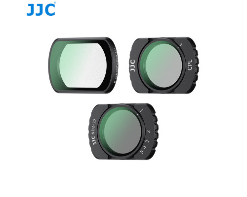 Набор светофильтров JJC (CPL+VND ND2-32+Black Diffusion 1/4) для DJI Osmo Pocket 3 / 4 (код F-PK3) - 3 шт