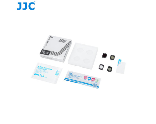 Набор светофильтров JJC (CPL+VND ND2-32+VND ND64-1000+Black Diffusion 1/4) для DJI Osmo Pocket 3 / 4 (код F-PK4NDV) - 4 шт