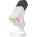 YU8 динамический игровой микрофон для ПК, USB/XLR с шумоподавлением и RGB игровых консолей и смарт-устройств, стриминга - белый