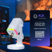 YU8 динамический игровой микрофон для ПК, USB/XLR с шумоподавлением и RGB игровых консолей и смарт-устройств, стриминга - белый