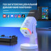 YU8 динамический игровой микрофон для ПК, USB/XLR с шумоподавлением и RGB игровых консолей и смарт-устройств, стриминга - белый