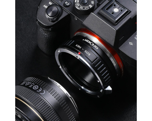 Адаптер K&F Concept EOS-NEX (KF06.069) для объективов Canon EF / EF-S — Sony E (NEX) на байонет Sony E