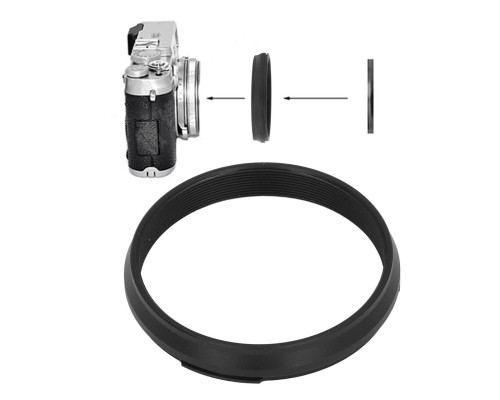 Адаптер LA-49X100 для установки светофильтра и бленды на FujiFilm X100VI, X100V, X100F, X100T, X100S, X100, X70 (черный)