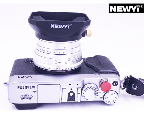 Бленда NEWYI для фотоаппаратов и видеокамер - квадратная - металлическая для объектива диаметром 39 мм (черная)