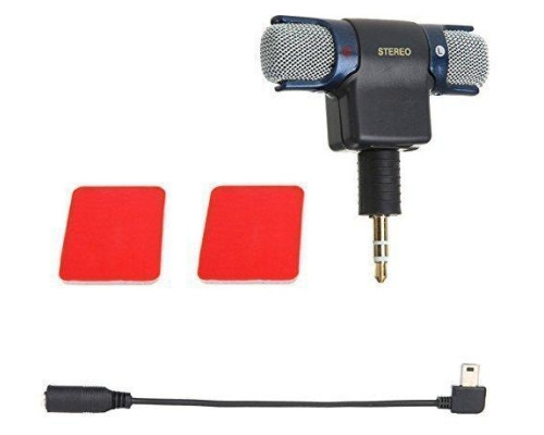Стерео мікрофон mini USB для GoPro з комплектом кріплень (код XTGP313)