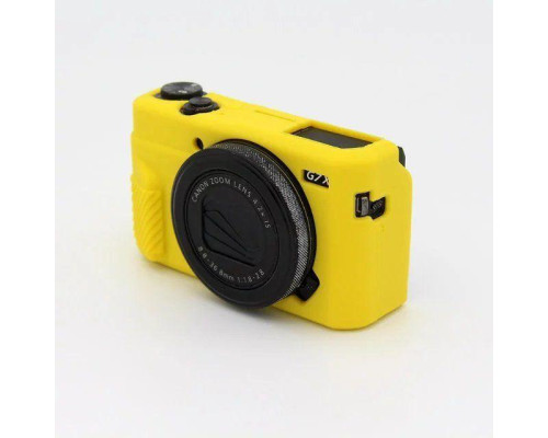 Защитный силиконовый чехол для фотоаппаратов CANON G7X Mark II - желтый