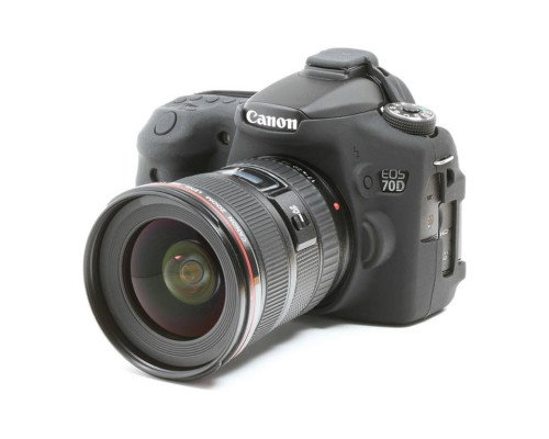 Захисний силіконовий чохол для фотоапаратів Canon EOS 70D, 80D - чорний