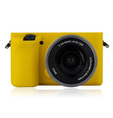 Захисний силіконовий чохол для фотоапаратів SONY A6000 - жовтий
