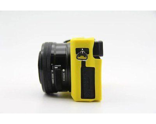 Захисний силіконовий чохол для фотоапаратів SONY A6000 - жовтий