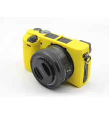 Захисний силіконовий чохол для фотоапаратів SONY A6300, A6400 - жовтий