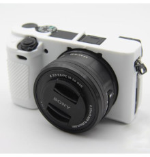 Захисний силіконовий чохол для фотоапаратів SONY A6300, A6400 - білий