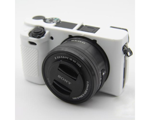 Захисний силіконовий чохол для фотоапаратів SONY A6300, A6400 - білий