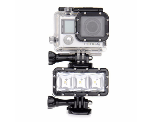 Лампа LED водонепроникна від SHOOT, підсвічування для екшн-камер Xiaomi YI, SJCam, GoPRO (код № XTGP253)