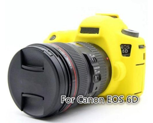 Захисний силіконовий чохол для фотоапаратів Canon EOS 6D - жовтий