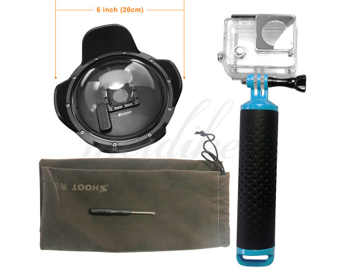 Підводний бокс DOME PORT від SHOOT до камер GoPro Hero 3, 4 - (20 см) ver. 2 (код № XTGP320)