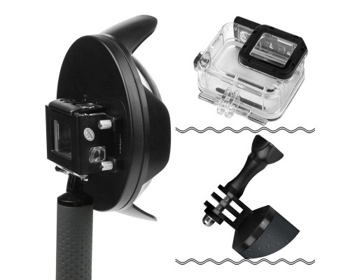 Підводний бокс DOME PORT від SHOOT для камер GoPro Hero 5, 6, 7 – (20 см – з блендою) v. 2 (код № XTGP376B)