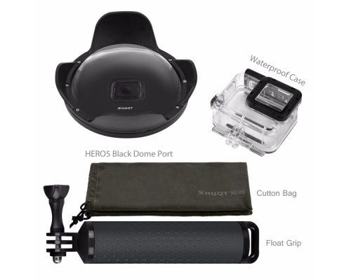 Підводний бокс DOME PORT від SHOOT для камер GoPro Hero 5, 6, 7 – (20 см – з блендою) v. 2 (код № XTGP376B)