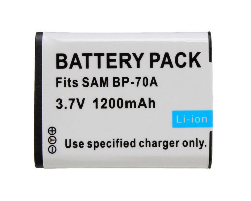 Аккумулятор BP70A (BP-70A, BP-70EP, EA-BP70A, EA-BP70A, SLB-70A) для камер SAMSUNG - 1200 ma