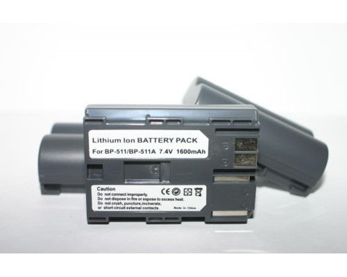 Акумулятор для фотоапаратів та відеокамер CANON - BP-511a (аналог) - 1600 ma