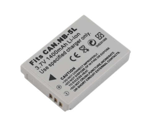 Аккумулятор NB-5L (аналог) для фотоаппаратов CANON - 1400 ma